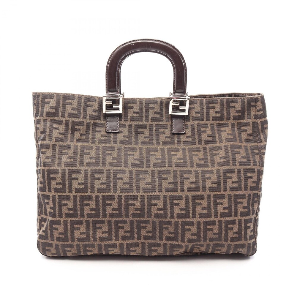 Fendi Zucca Square Tote Handbag Canvas #328414F85B